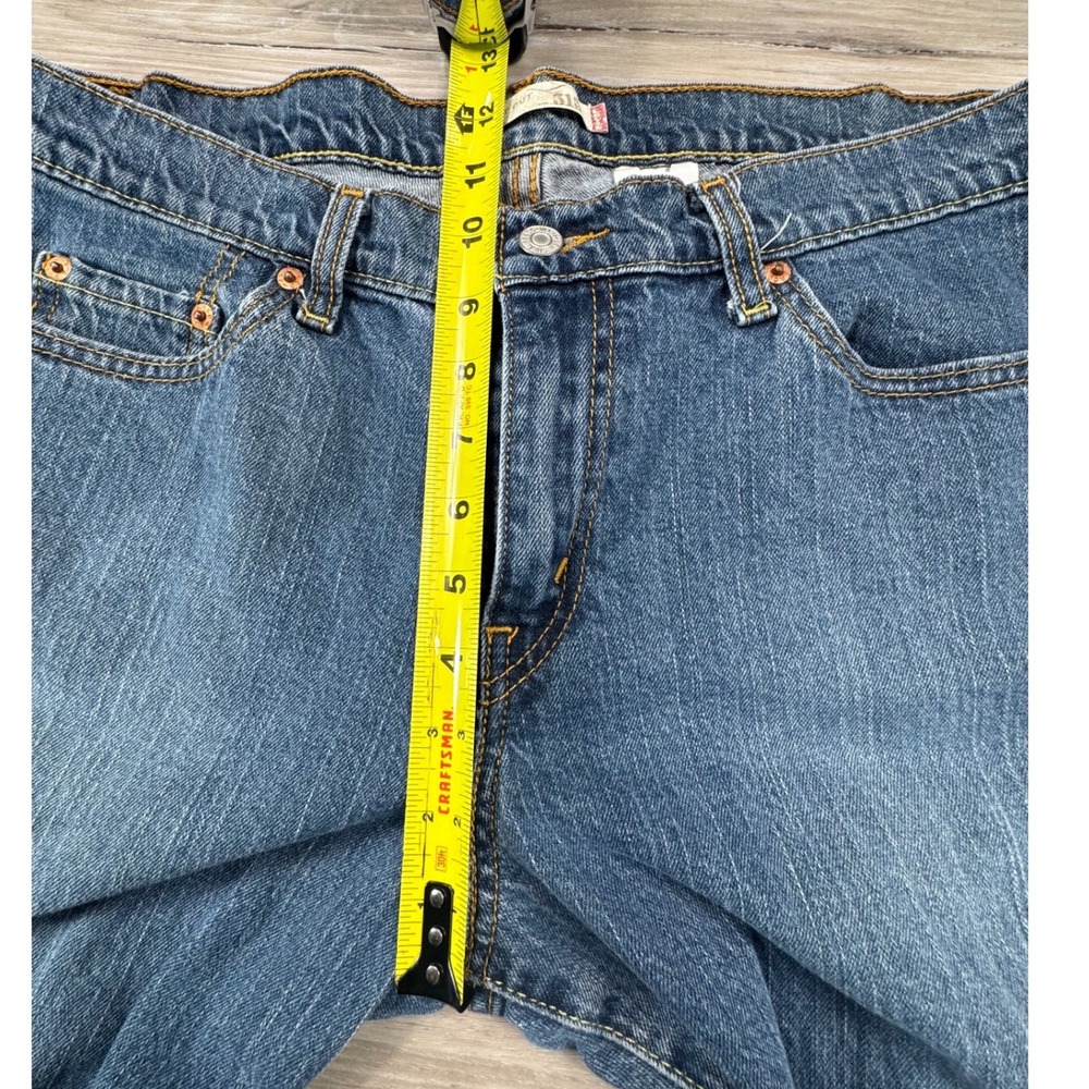 Levis 515 Bootcut Jeans WMNS 14L Blue Medium Wash Mid Rise Stretch Denim 14 Long - Picture 11 of 15